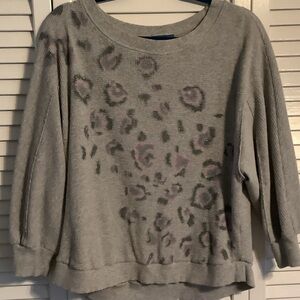 Democracy Gray and Pink Patterned Blouse with tasteful sparkles